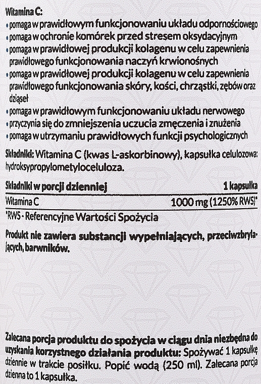 Suplement diety CeVit Forte, 1000 mg - Pharmovit Classic — Zdjęcie N2