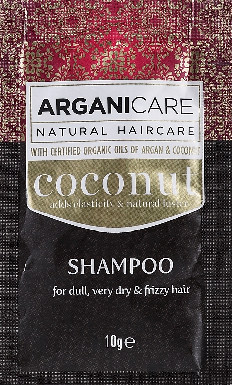 Szampon do włosów z olejkiem kokosowym - Arganicare Coconut Shampoo For Dull, Very Dry & Frizzy Hair (próbka) — Zdjęcie N1