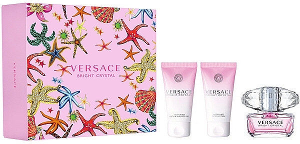 Versace Bright Crystal - Zestaw (edt 50 ml + b/lot 50 ml + sh/gel 50 ml) — Zdjęcie N1