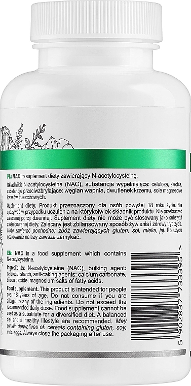 Suplement diety N-acetylocysteina - SFD Nutrition NAC — Zdjęcie N2