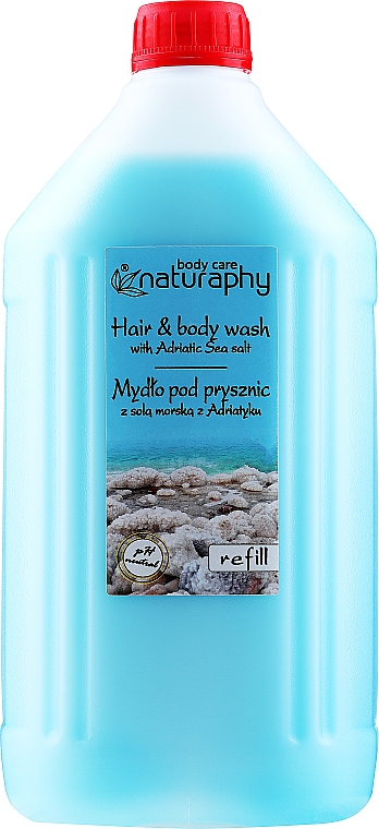Mydło pod prysznic do włosów i ciała z solą morską z Adriatyku - Naturaphy — Zdjęcie N4
