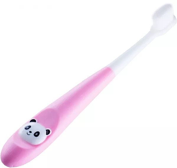 Szczoteczka do zębów dla dzieci z mikrofibry, różowa - Kumpan M06 Microfiber Toothbrush Kids — Zdjęcie N1