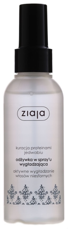 Wygładzająca odżywka w sprayu do włosów niesfornych Kuracja proteinami jedwabiu - Ziaja Jedwab — Zdjęcie N1