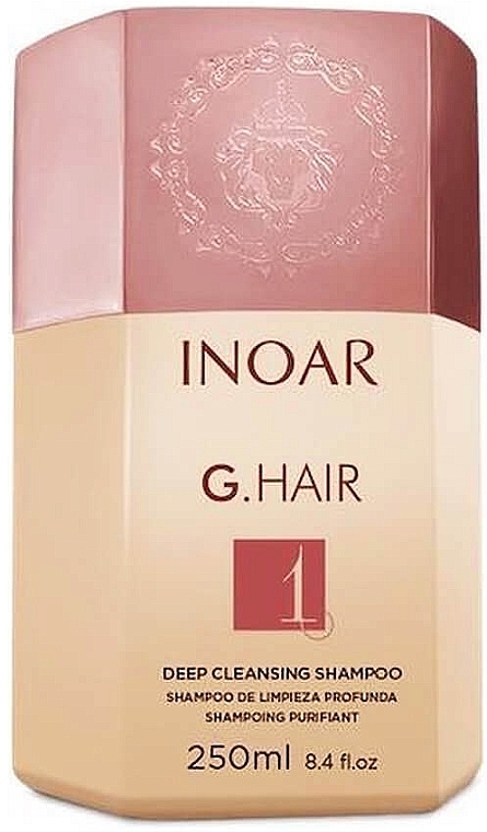 Keratynowy szampon do włosów niesfornych i trudnych do ułożenia - Inoar G.Hair 1 Deep Cleansing Szampon  — Zdjęcie N1