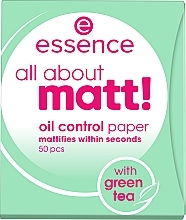 Matujące chusteczki do twarzy - Essence All About Matt! Oil Control Paper — Zdjęcie N2