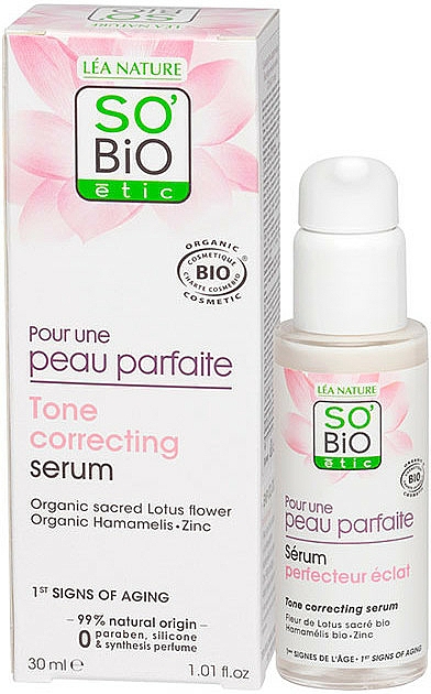 Korygujące serum do twarzy - So'Bio Etic Tone Correcting Serum — Zdjęcie N1