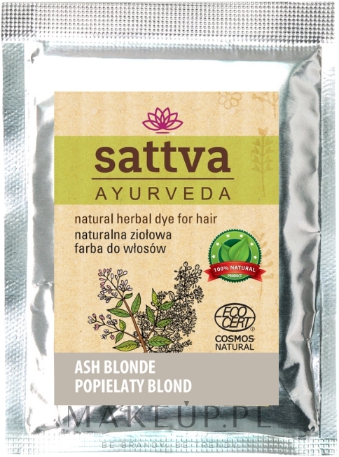 Naturalna ziołowa farba do włosów - Sattva Ayurveda (mini) — Zdjęcie Ash Blonde