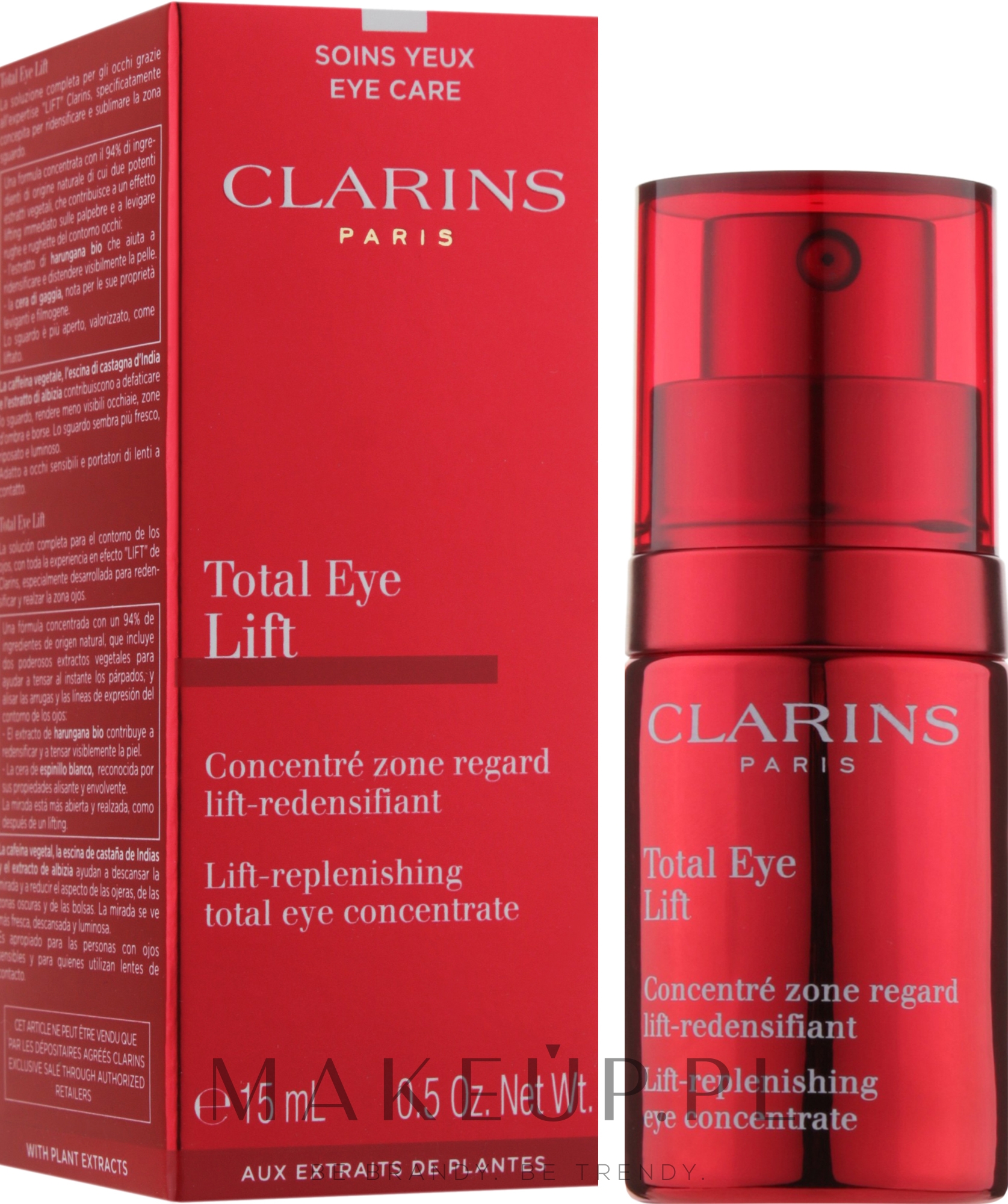 Liftingujący koncentrat do pielęgnacji okolic oczu - Clarins Total Eye Lift Concentrate — Zdjęcie 15 ml