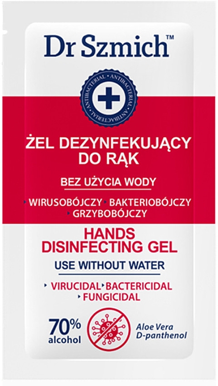 Dezynfekujący żel do rąk - Dr. Szmich Hands Disinfecting Gel (próbka)	 — фото N1