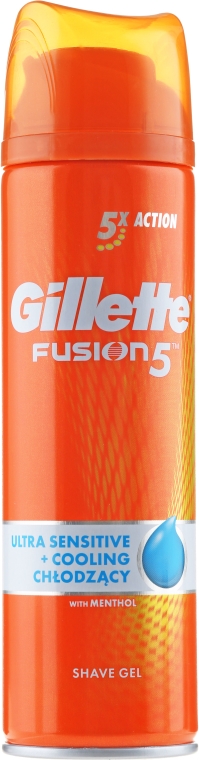 Żel do golenia - Gillette Fusion 5 Ultra Sensitive + Cooling Shave Gel — Zdjęcie N1