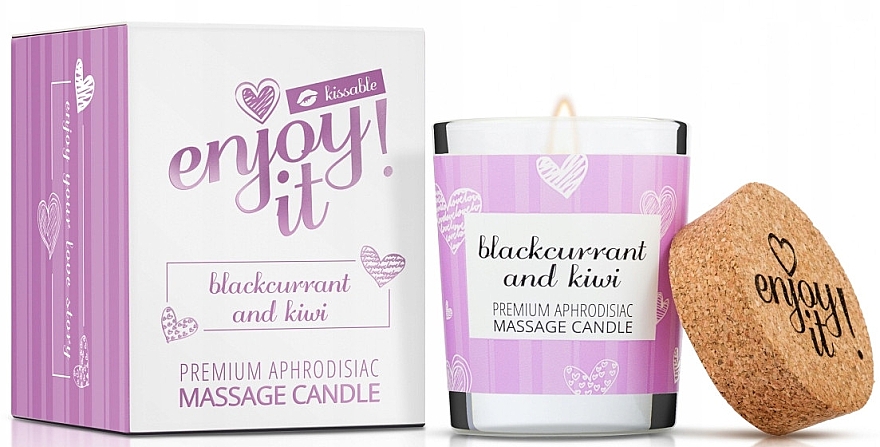 Świeca do masażu Czarna porzeczka i kiwi - Magnetifico Enjoy it! Massage Candle Blackcurrant & Kiwi — Zdjęcie N2