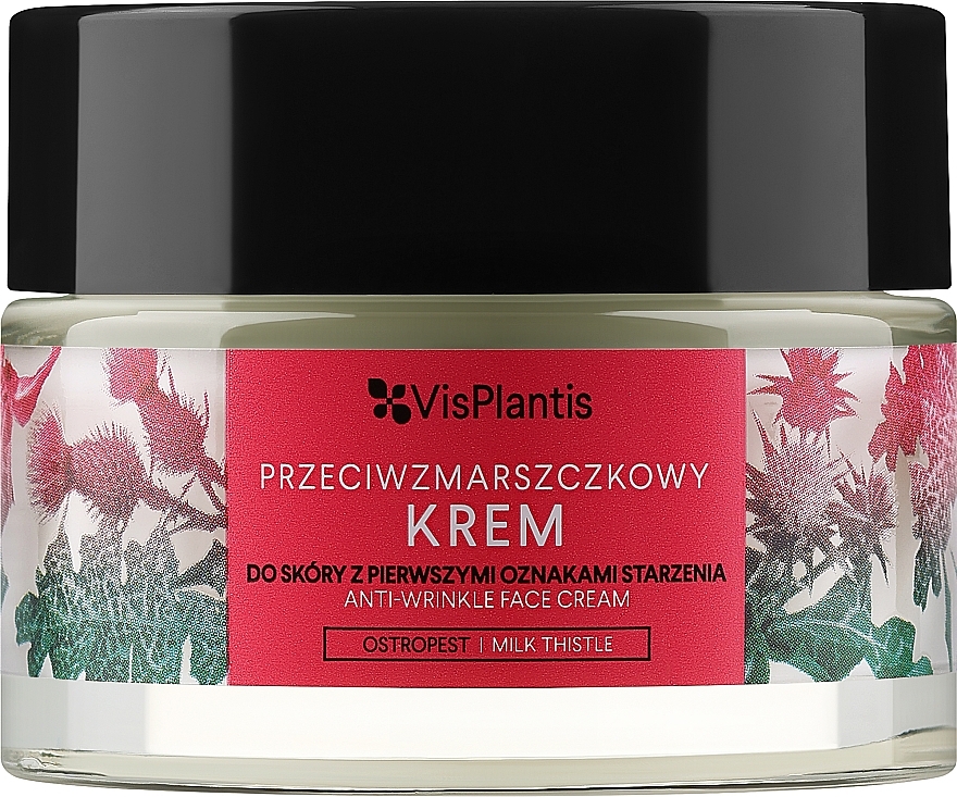 Przeciwzmarszczkowy krem do twarzy - Vis Plantis Anti-Wrinkle With Milk Thistle Face Cream 