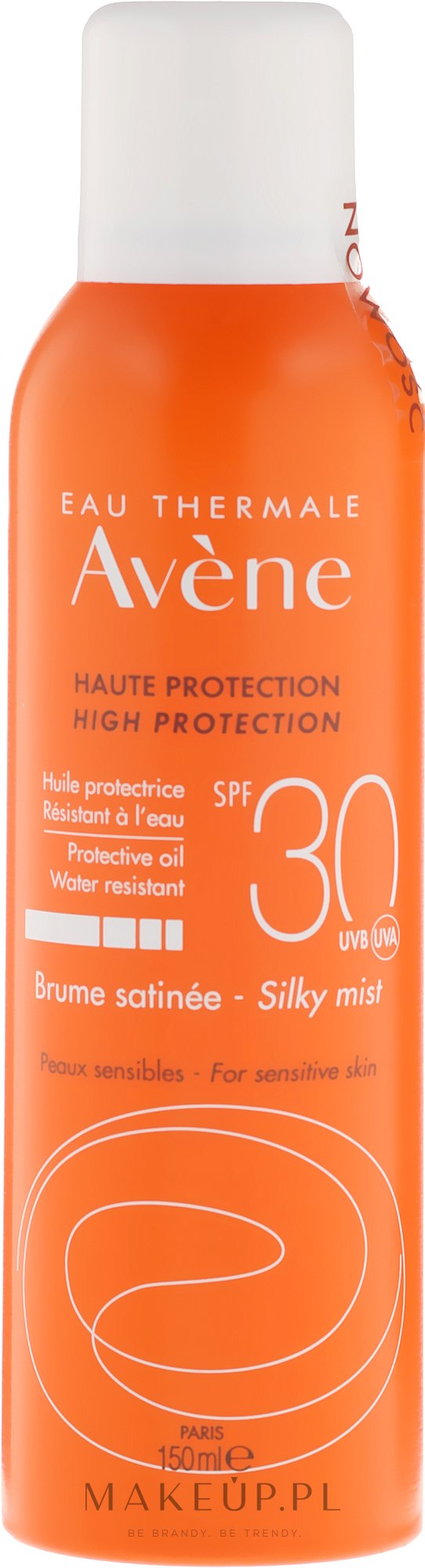 Przeciwsłoneczna jedwabista mgiełka do ciała do skóry wrażliwej SPF 30 - Avène High Protection Silky Mist — Zdjęcie 150 ml
