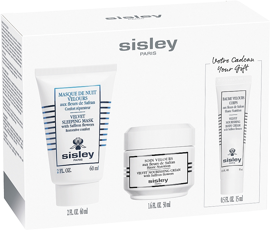 Zestaw - Sisley Velvet Set (f/mask/60ml + f/cr/50ml + b/cr/15ml) — Zdjęcie N1