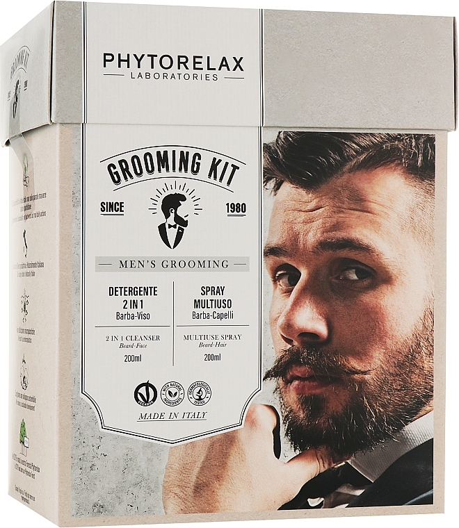 Zestaw - Phytorelax Laboratories Men's Grooming (h/spr/200ml + f/gel/200ml)