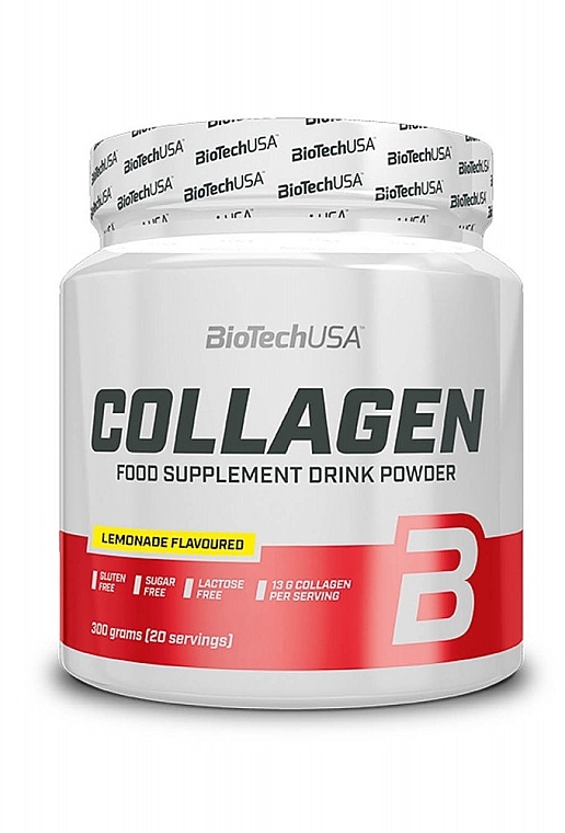 Kolagen w proszku o smaku lemoniady - BioTechUSA Collagen Lemonade Food Supplement Drink Powder — Zdjęcie N1