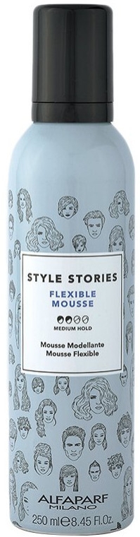 Pianka do stylizacji włosów, średnio utrwalająca - Alfaparf Style Stories Flexible Mousse Medium Hold — Zdjęcie N1