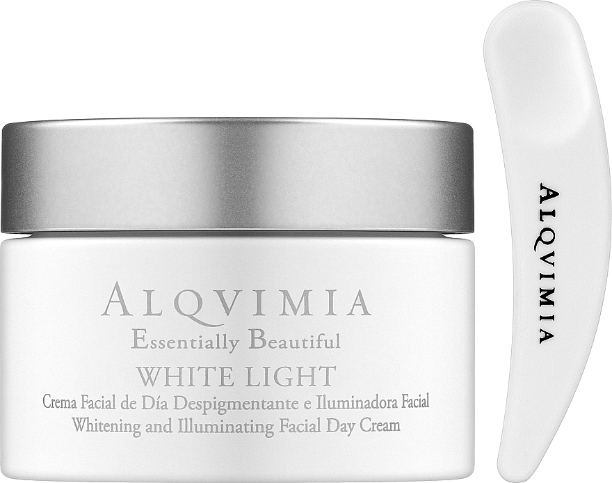Rozjaśniająco-rozświetlający krem do twarzy na dzień - Alqvimia Essentually Beautiful White Light — Zdjęcie N1