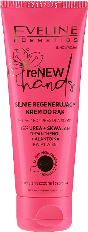 Intensywnie regenerujący krem do rąk - Eveline Cosmetics reNEW Hands Cream