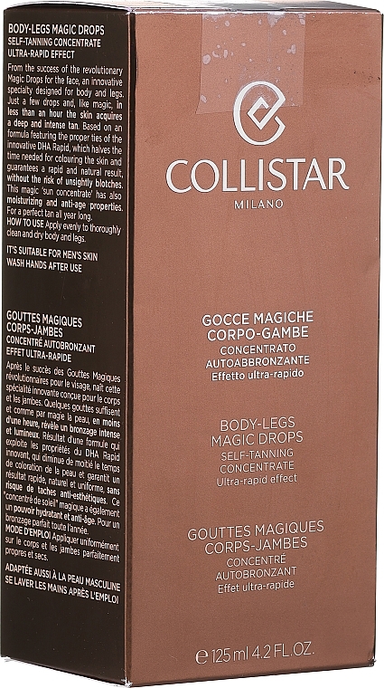 PRZECENA! Emulsja samoopalająca do ciała i nóg - Collistar Magic Drops for Body & Legs Self Tanning Concentrate * — Zdjęcie N1