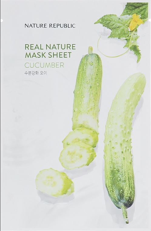 Maska do twarzy z ekstraktem z ogórka - Nature Republic Real Nature Mask Sheet Cucumber — Zdjęcie N1