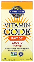 Suplement diety - Garden of Life Vitamin Code Raw D3, 50 mcg — Zdjęcie N6