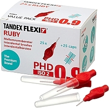 Kup Szczoteczki międzyzębowe z nasadkami, 0,9 mm, rubin - Tandex Flexi Ruby