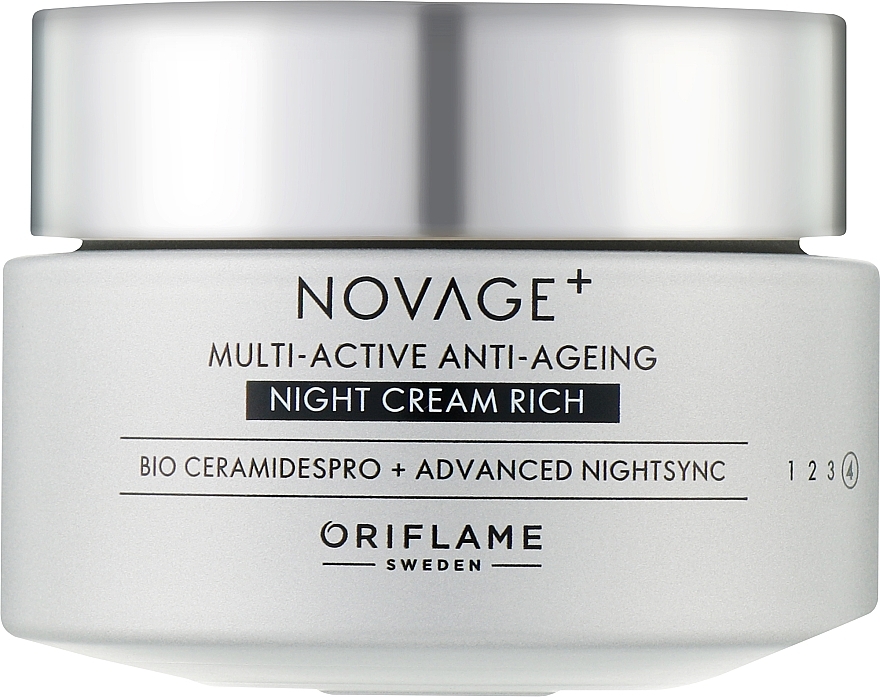 Multiaktywny bogaty krem przeciwstarzeniowy na noc - Oriflame Novage+ Multi-Active Anti-Ageing Night Cream Rich — Zdjęcie N1