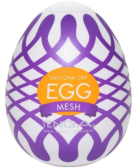 Jednorazowy intymny masażer Jajko - Tenga Easy Beat Egg Mesh — Zdjęcie N1