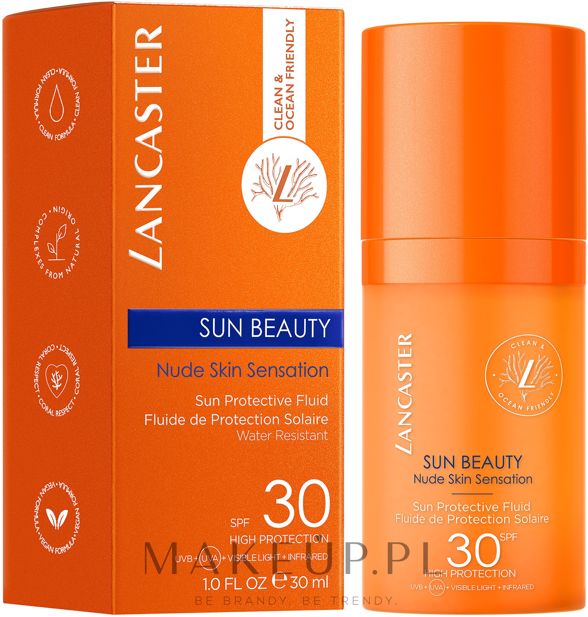 Fluid z filtrem do twarzy - Lancaster Sun Beauty Nude Skin Sensation Sun Protective Fluid SPF30 — Zdjęcie 30 ml