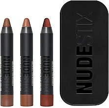 Zestaw - Nudestix 90's Nude Lips Mini (lipstick/3x2,5g)  — Zdjęcie N1