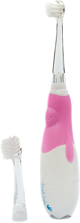 Elektryczna szczoteczka do zębów, 0-3 lata, różowa - Brush-Baby BabySonic Pro Electric Toothbrush — Zdjęcie N3