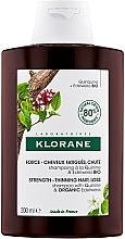 Wzmacniający szampon do włosów cienkich i skłonnych do wypadania - Klorane Force Tired Hair & Hair Loss Shampoo with Organic Quinine and Edelweiss  — Zdjęcie N1