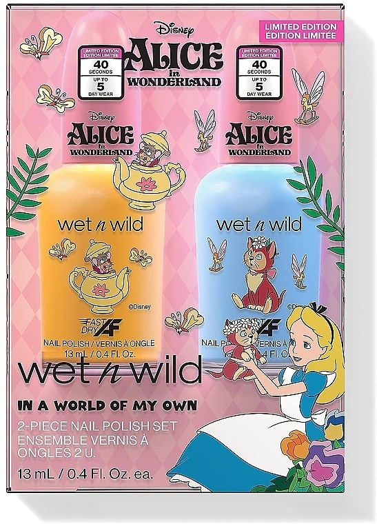 Zestaw lakierów do paznokci - Wet N Wild Alice in Wonderland in A World Of My Own 2-Piece Nail Polish Set (nail/polish/2x13ml) — Zdjęcie N3