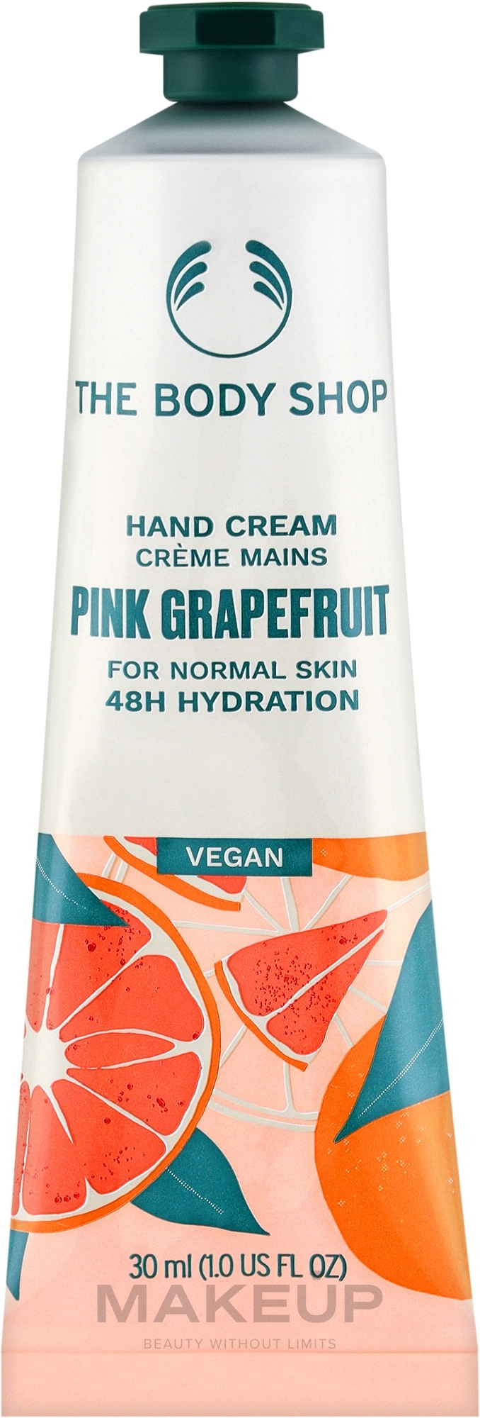 Wegański krem do rąk z różowym grejpfrutem - The Body Shop Hand Cream Pink Grapefruit Vegan — Zdjęcie 30 ml