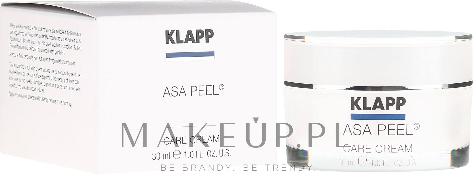 Krem peelingujący do twarzy - Klapp ASA Peel Cream ACA — Zdjęcie 30 ml
