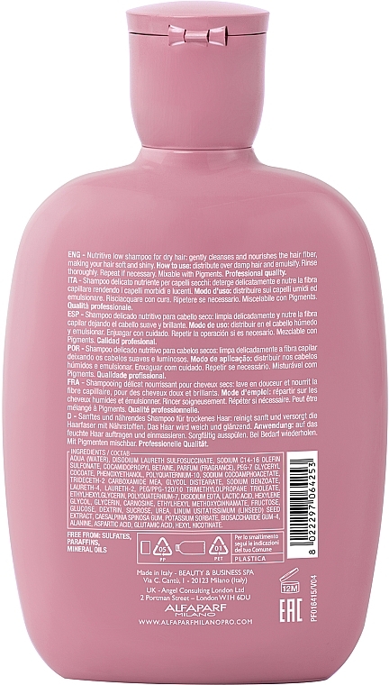 Nawilżający szampon do włosów - Alfaparf Semi Di Lino Nutritive Low Shampoo — Zdjęcie N2
