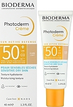Krem przeciwsłoneczny do wrażliwej skóry suchej - Bioderma Photoderm Cream SPF50+ Sensitive Dry Skin Light — Zdjęcie N2