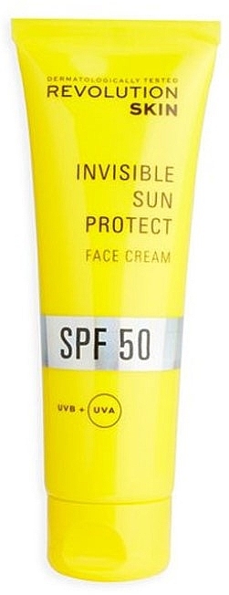 Niewidoczny filtr przeciwsłoneczny do twarzy - Revolution Skin SPF 50 Invisible Sun Protect Face Cream — Zdjęcie N1