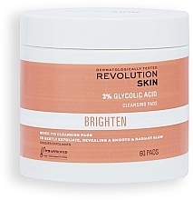 Płatki do mycia twarzy z kwasem glikolowym - Revolution Skin 3% Glycolic Acid Cleansing Pads — Zdjęcie N2