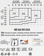 Rajstopy damskie Slim 40 den, nero - Giulia — Zdjęcie N3