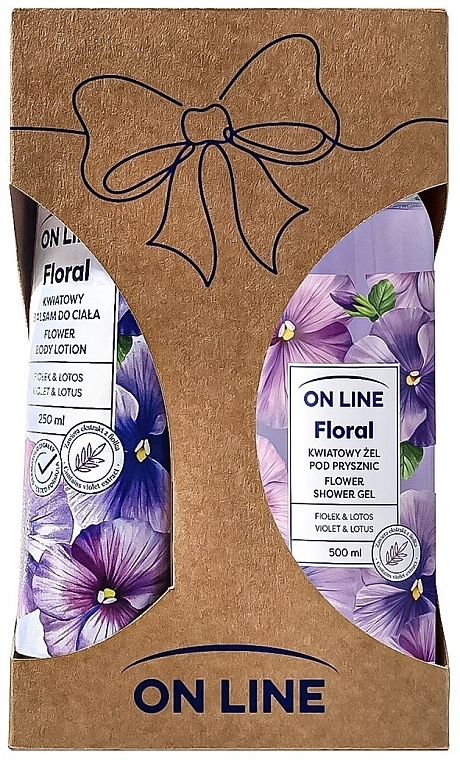 Zestaw Fiołek i Lotos - On Line Floral Flower Violet & Lotus Set (sh/gel/500ml + b/lot/250ml) — Zdjęcie N1