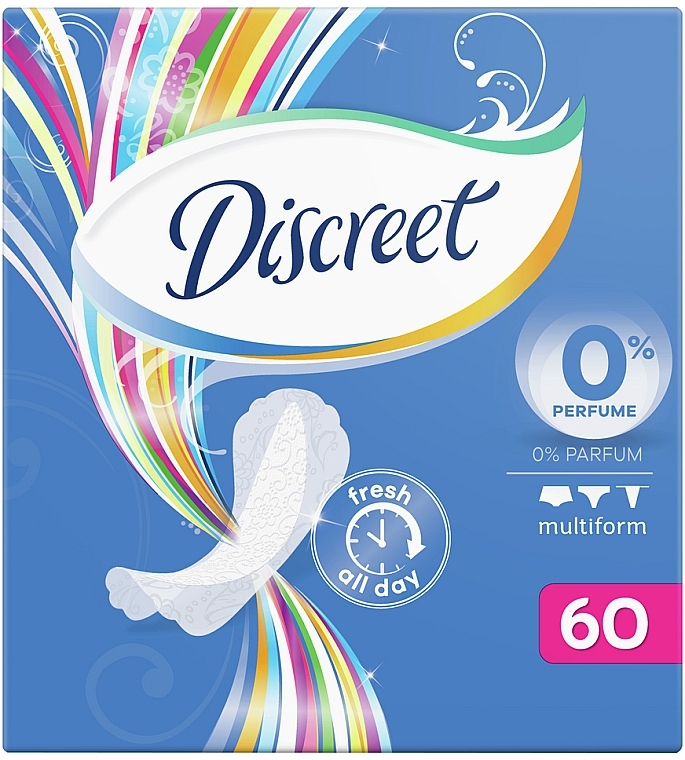 Wkładki higieniczne, 60 szt. - Discreet Multiform Air Perfume Free — Zdjęcie N1
