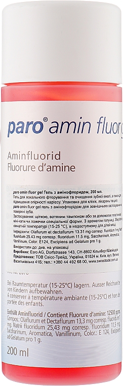 Żel do intensywnej profilaktyki próchnicy - Paro Swiss Amin Fluor Gel — Zdjęcie N4