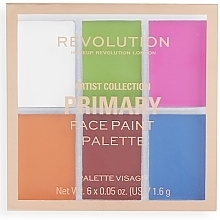 Farby do malowania twarzy - Makeup Revolution Artist Collection Primary Face Paint Palette — Zdjęcie N1