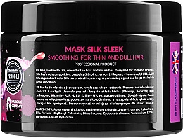 Maska do włosów z proteinami jedwabiu - Ronney Professional Silk Sleek Smoothing Mask  — Zdjęcie N2