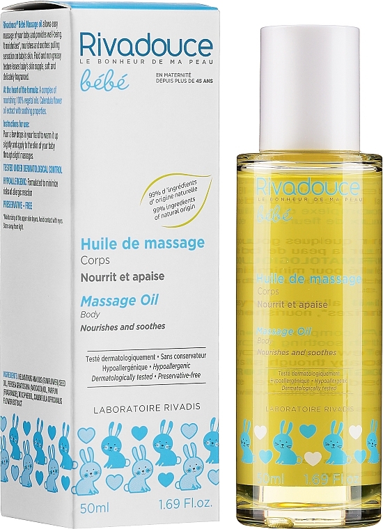 PRZECENA! Olejek do masażu dla niemowląt - Rivadouce Baby Body Massage Oil * — Zdjęcie N1