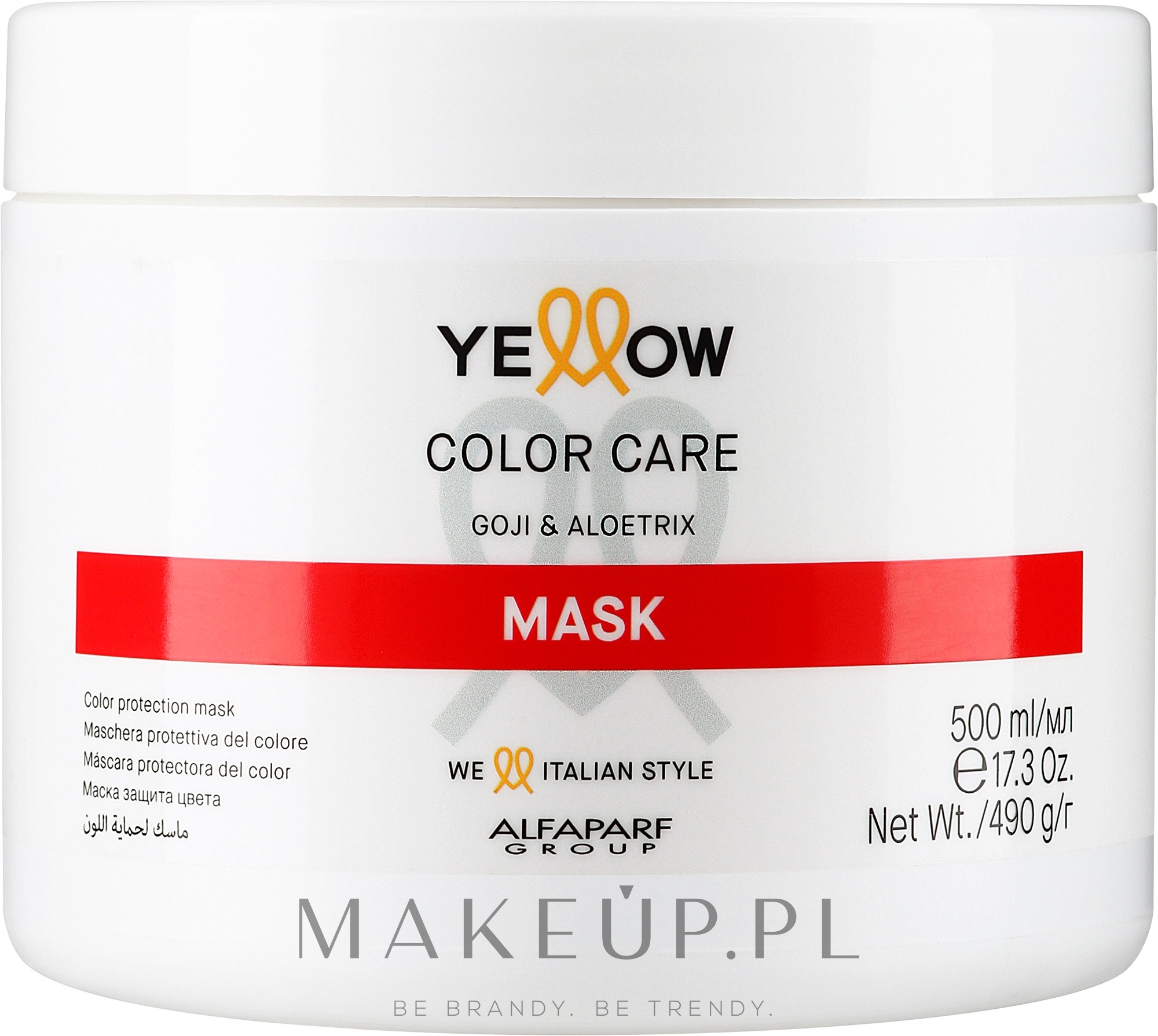 Maska chroniąca kolor włosów - Yellow Color Care Mask — Zdjęcie 500 ml