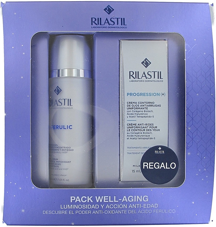 Zestaw - Rilastil Multirepair Pack Well-Aging (serum/30ml + cr/15ml) — Zdjęcie N1