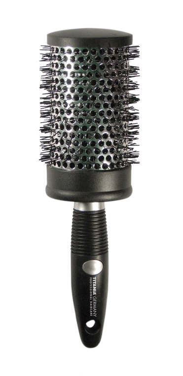Szczotka do włosów, okrągła, z metalową obudową, 24,5 x 8 x 8 cm - Titania — Zdjęcie N1